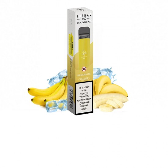 Elf Bar 600 2ml Disposable Banana Ice 20mg