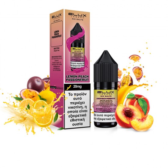 Elux Lemon Peach Passion Fruit Salt 20mg 10ml