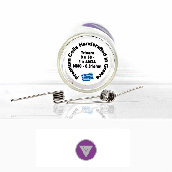 Velvet Vape Premium handmade coils Tricore Ni80 0.81ohm